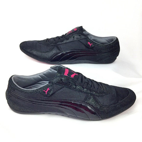 Puma Black Metallic and Vegan Leather Sneakers - Picture 3 of 8